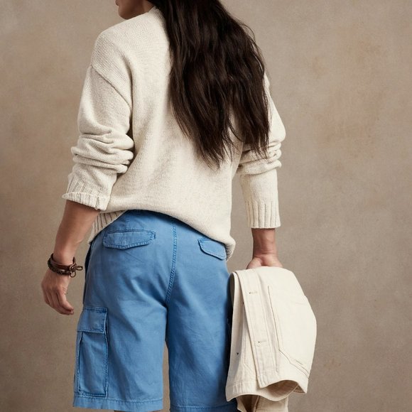 Banana Republic 11" Cotton-Linen Cargo Short - Picture 3 of 6